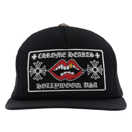 Chrome Hearts Chomper Hollywood Trucker Hat BlackBlack Front