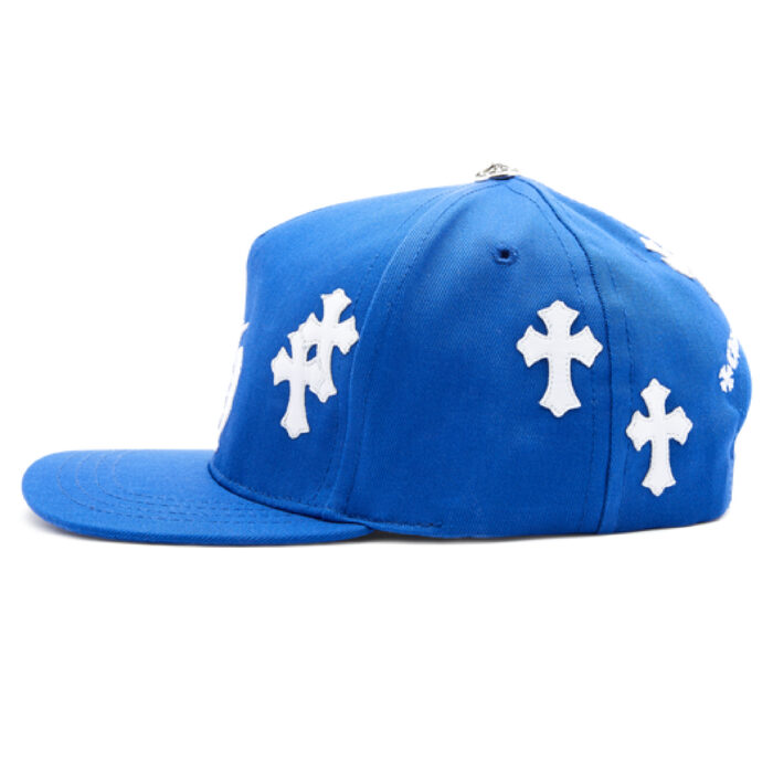Chrome Hearts Cross Patch Baseball Hat Blue Side 1