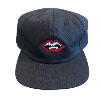 Chrome Hearts Matty Boy Chomper Leather Strapback Hat Black Front