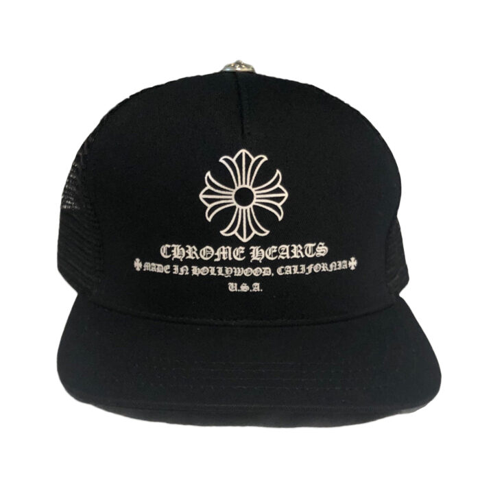 Chrome Hearts Printed Cross Trucker Hat Black Front