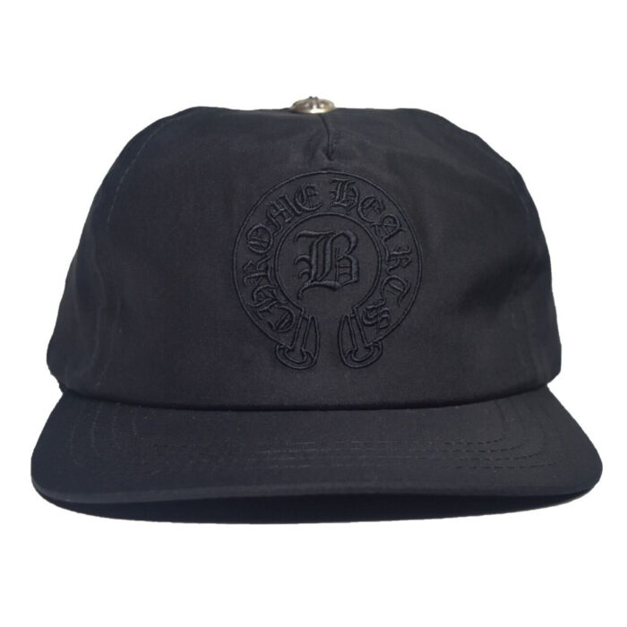 Chrome Hearts x Bella Hadid Slouch 5 Panel Hat Black Front