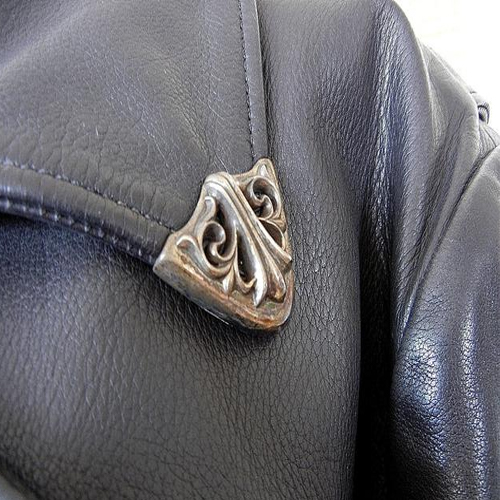 Leather Sterling Silver Hardware Mint Jacket